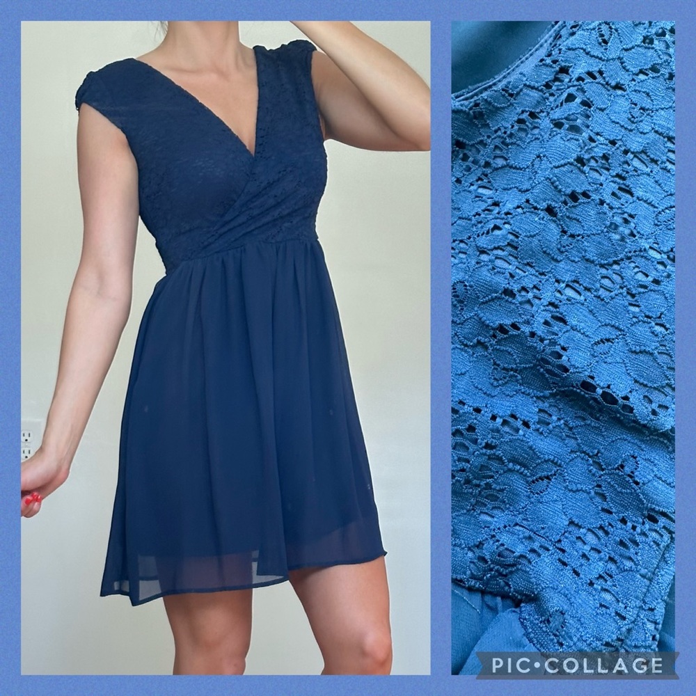 Mystic ModCloth Romantic Navy Dress